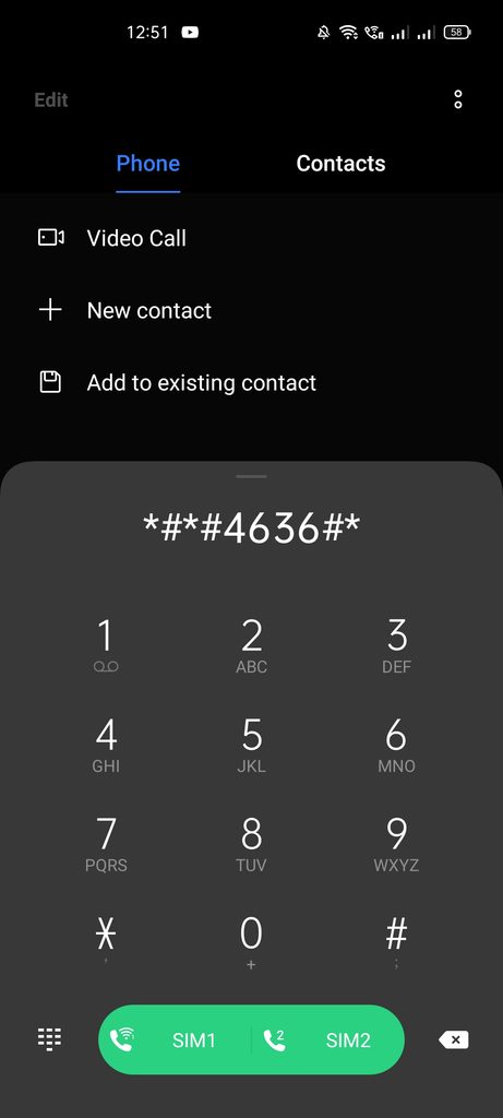 Open your default Phone / Calling app.