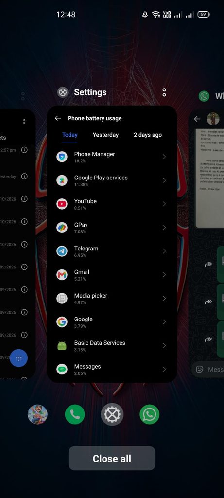 check your recent apps list firs